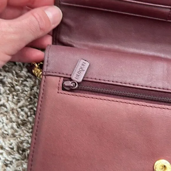 Vintage Buxton Cowhide Crossbody Wallet Purse - Picture 6 of 13